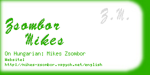 zsombor mikes business card